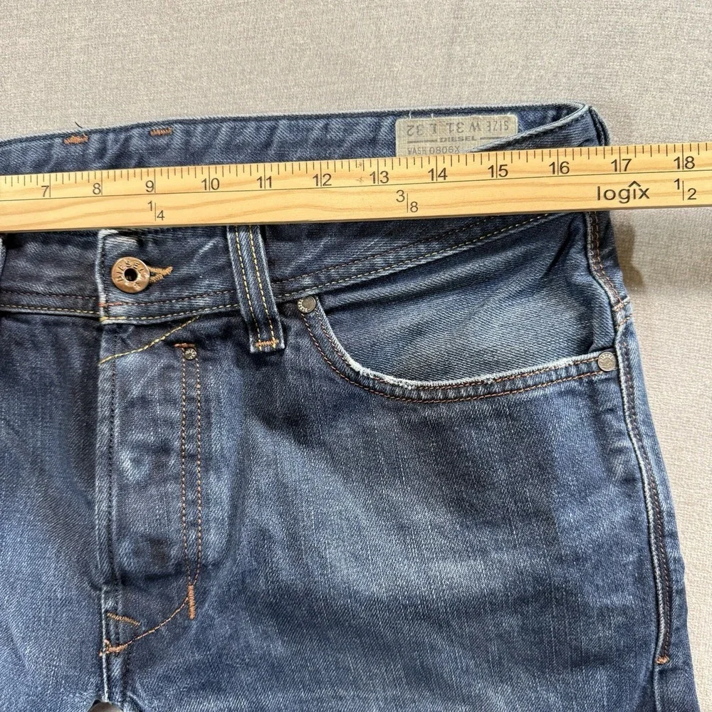 Diesel Safado Jeans Men 31x26 Regular Slim Straight‎ Leg Light Wash Preppy 0806X